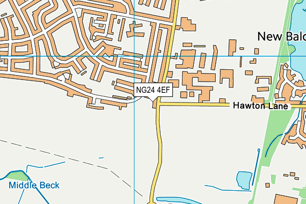 NG24 4EF map - OS VectorMap District (Ordnance Survey)