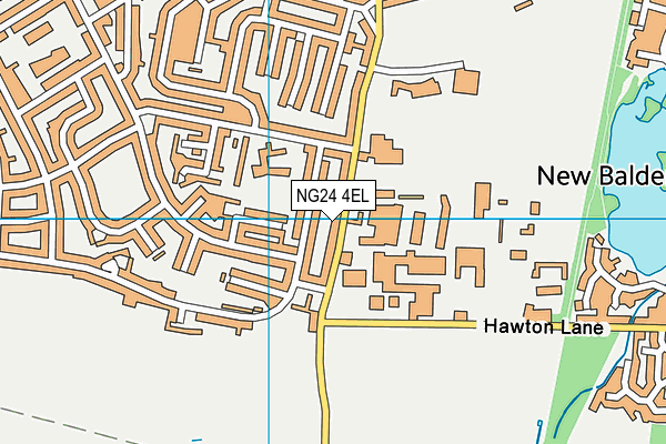 NG24 4EL map - OS VectorMap District (Ordnance Survey)