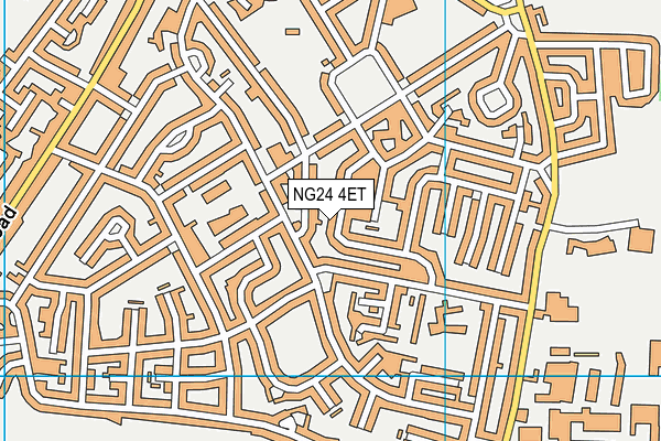 NG24 4ET map - OS VectorMap District (Ordnance Survey)