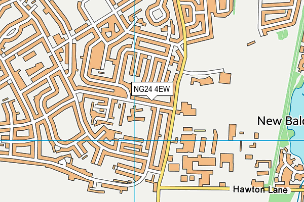 NG24 4EW map - OS VectorMap District (Ordnance Survey)
