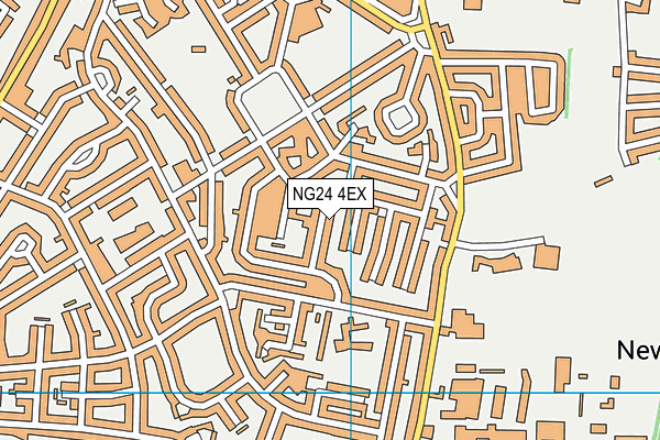 NG24 4EX map - OS VectorMap District (Ordnance Survey)