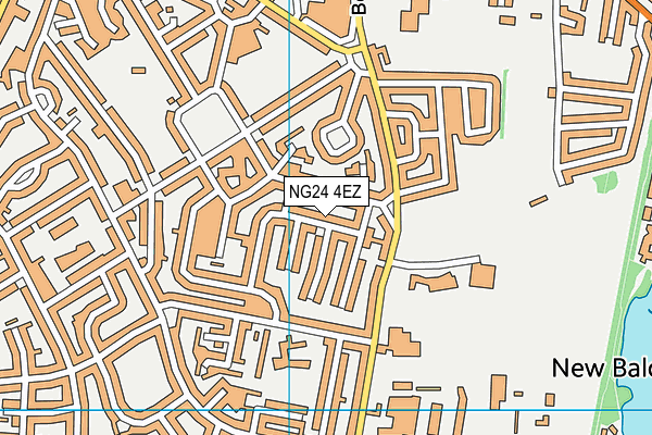 NG24 4EZ map - OS VectorMap District (Ordnance Survey)