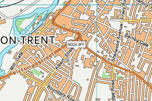 NG24 4FF map - OS VectorMap District (Ordnance Survey)