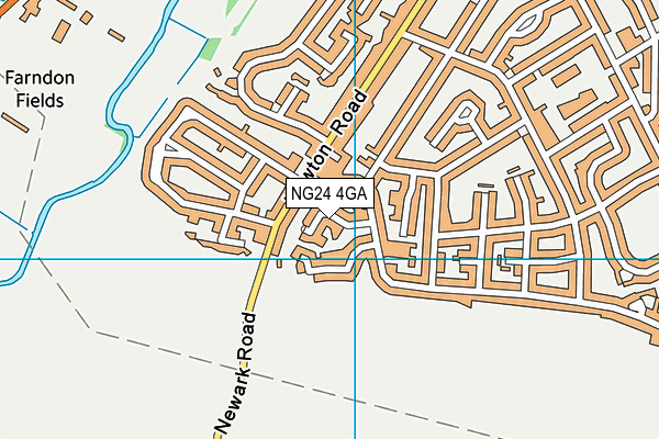 NG24 4GA map - OS VectorMap District (Ordnance Survey)