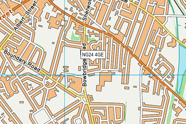 NG24 4GE map - OS VectorMap District (Ordnance Survey)