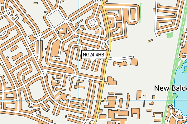 NG24 4HB map - OS VectorMap District (Ordnance Survey)