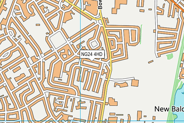 NG24 4HD map - OS VectorMap District (Ordnance Survey)
