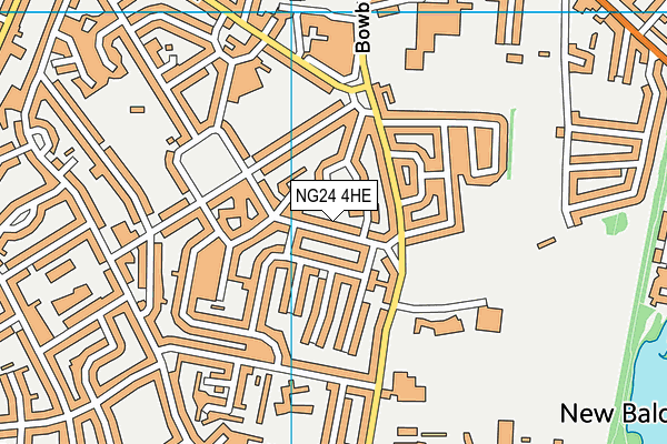 NG24 4HE map - OS VectorMap District (Ordnance Survey)