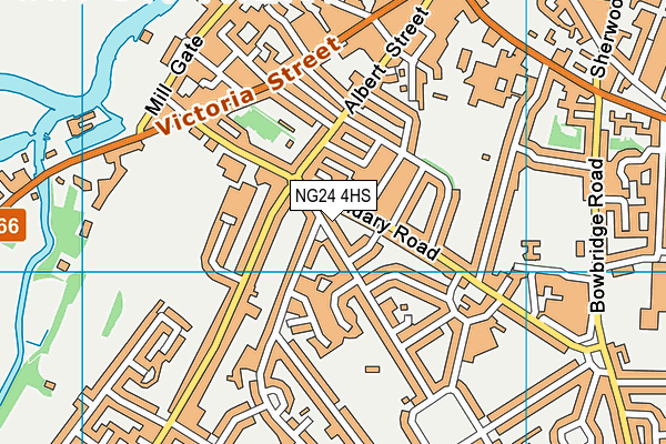 NG24 4HS map - OS VectorMap District (Ordnance Survey)