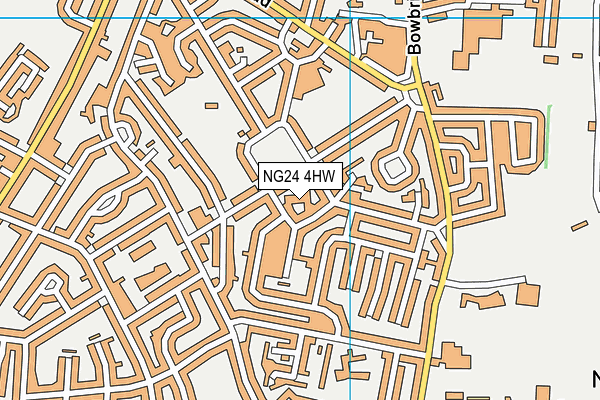 NG24 4HW map - OS VectorMap District (Ordnance Survey)