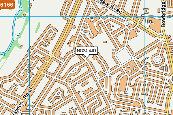 NG24 4JD map - OS VectorMap District (Ordnance Survey)