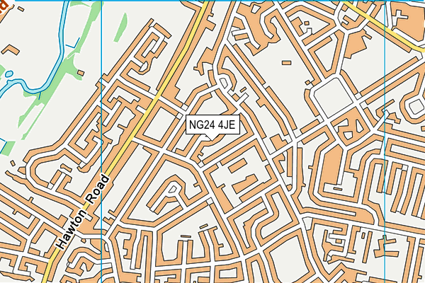 NG24 4JE map - OS VectorMap District (Ordnance Survey)