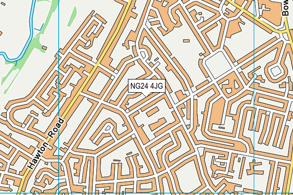 NG24 4JG map - OS VectorMap District (Ordnance Survey)