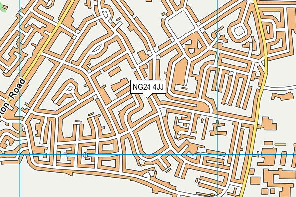NG24 4JJ map - OS VectorMap District (Ordnance Survey)