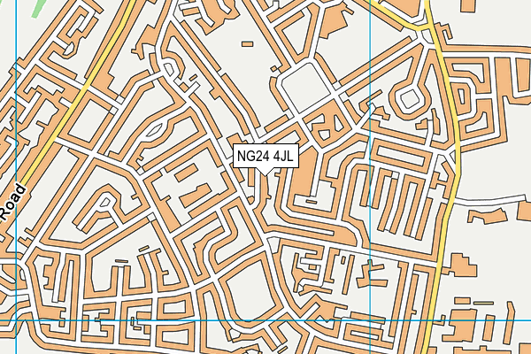 NG24 4JL map - OS VectorMap District (Ordnance Survey)