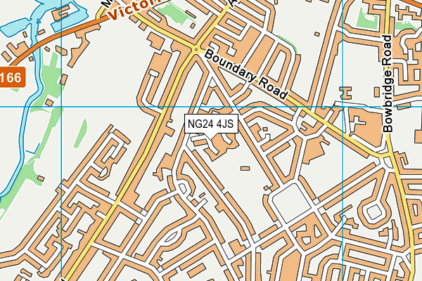 NG24 4JS map - OS VectorMap District (Ordnance Survey)