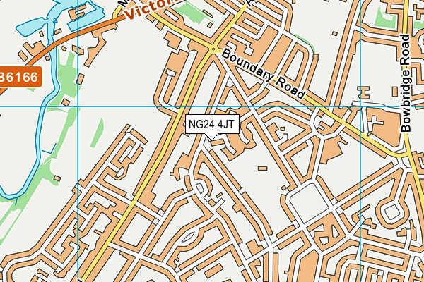 NG24 4JT map - OS VectorMap District (Ordnance Survey)