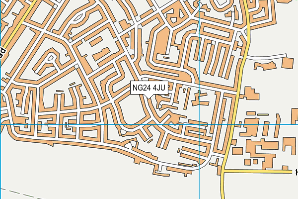 NG24 4JU map - OS VectorMap District (Ordnance Survey)