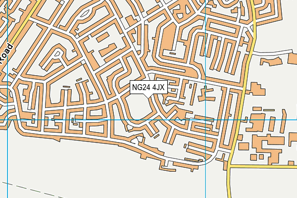 NG24 4JX map - OS VectorMap District (Ordnance Survey)