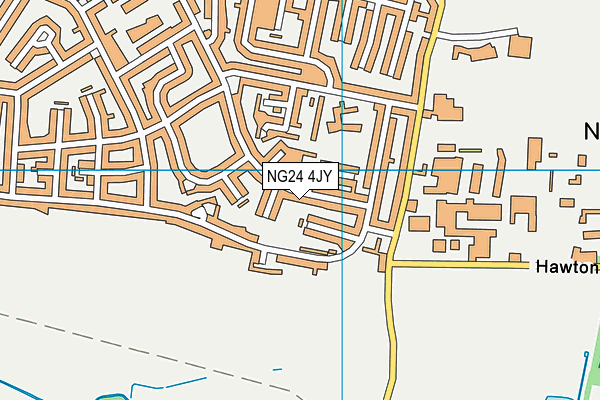 NG24 4JY map - OS VectorMap District (Ordnance Survey)