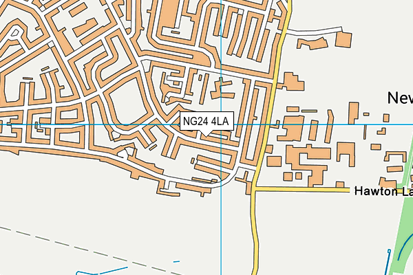 NG24 4LA map - OS VectorMap District (Ordnance Survey)