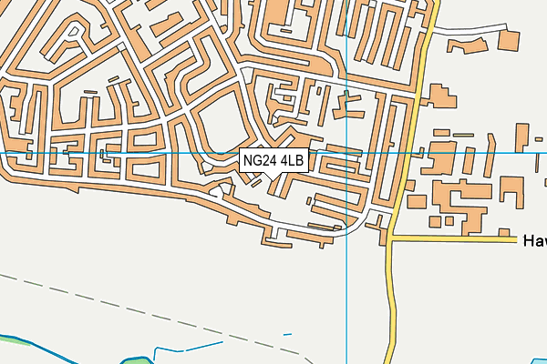 NG24 4LB map - OS VectorMap District (Ordnance Survey)