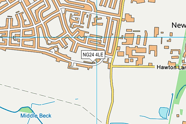 NG24 4LE map - OS VectorMap District (Ordnance Survey)