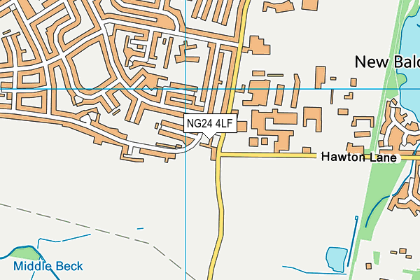 NG24 4LF map - OS VectorMap District (Ordnance Survey)