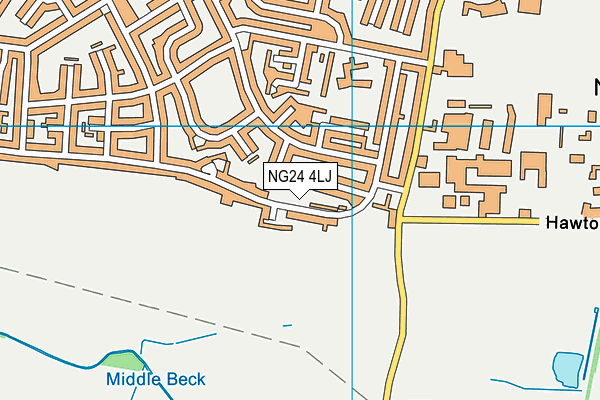 NG24 4LJ map - OS VectorMap District (Ordnance Survey)