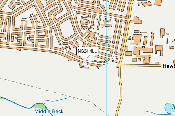 NG24 4LL map - OS VectorMap District (Ordnance Survey)