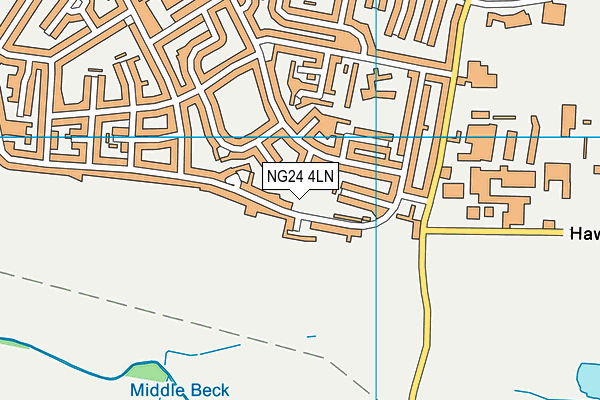 NG24 4LN map - OS VectorMap District (Ordnance Survey)