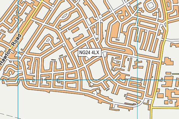 NG24 4LX map - OS VectorMap District (Ordnance Survey)