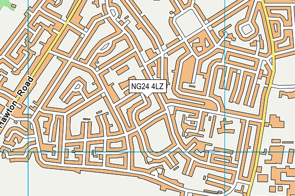 NG24 4LZ map - OS VectorMap District (Ordnance Survey)