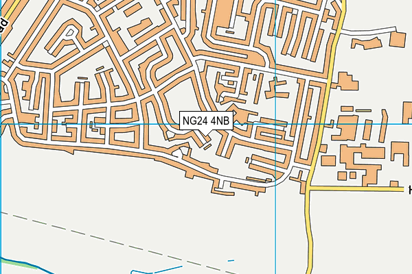 NG24 4NB map - OS VectorMap District (Ordnance Survey)