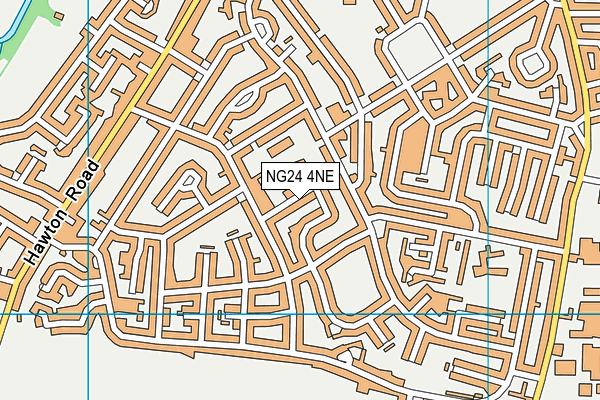 NG24 4NE map - OS VectorMap District (Ordnance Survey)
