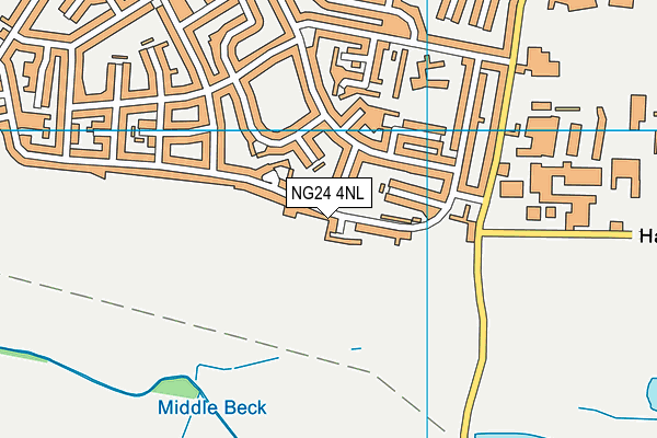 NG24 4NL map - OS VectorMap District (Ordnance Survey)