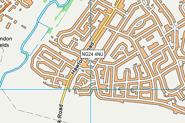 NG24 4NU map - OS VectorMap District (Ordnance Survey)