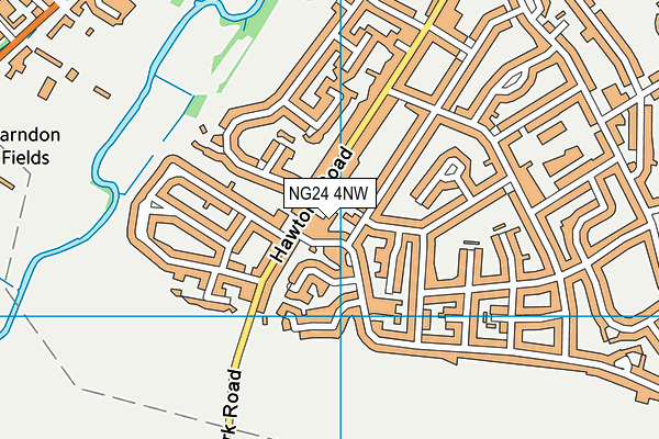 NG24 4NW map - OS VectorMap District (Ordnance Survey)