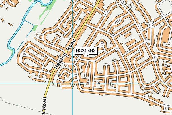 NG24 4NX map - OS VectorMap District (Ordnance Survey)