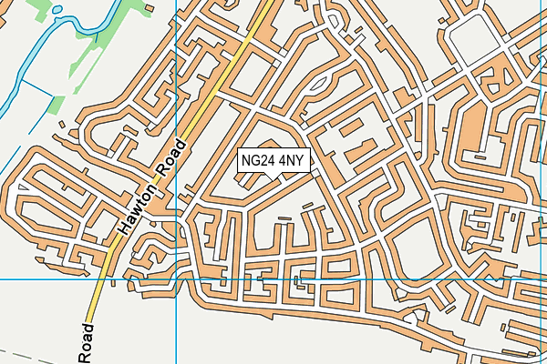 NG24 4NY map - OS VectorMap District (Ordnance Survey)