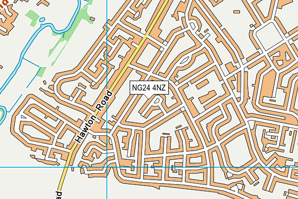 NG24 4NZ map - OS VectorMap District (Ordnance Survey)