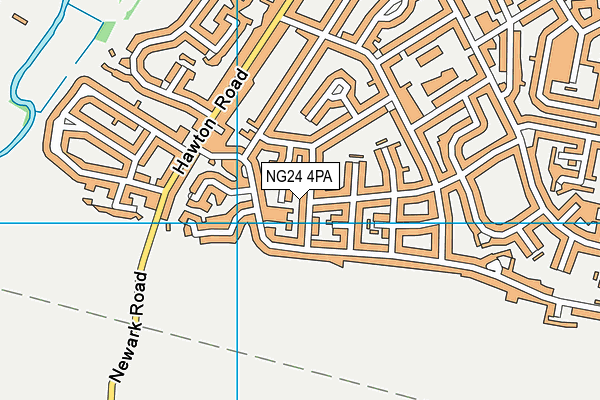 NG24 4PA map - OS VectorMap District (Ordnance Survey)