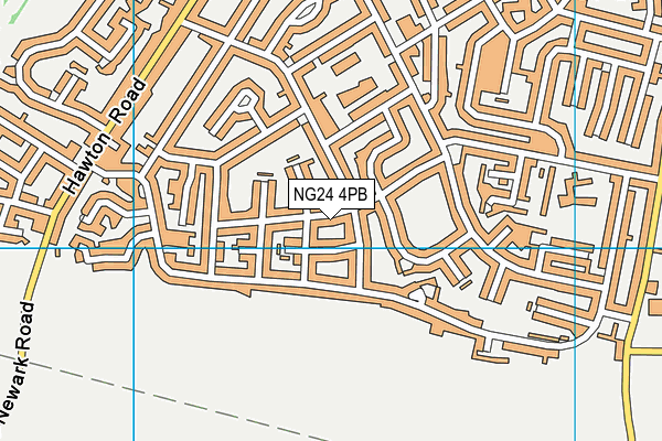 NG24 4PB map - OS VectorMap District (Ordnance Survey)