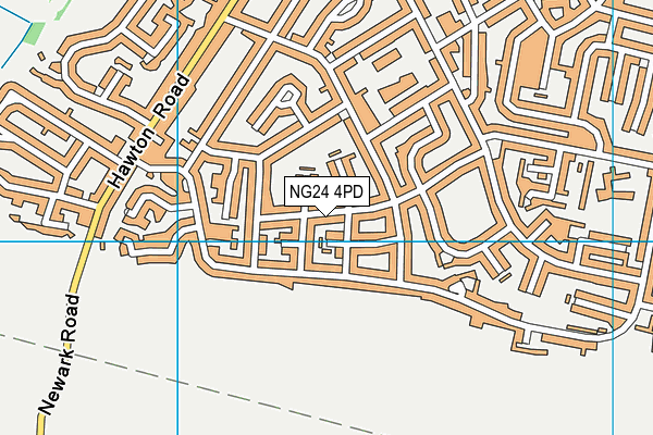 NG24 4PD map - OS VectorMap District (Ordnance Survey)