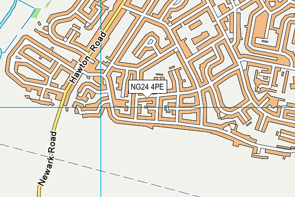 NG24 4PE map - OS VectorMap District (Ordnance Survey)