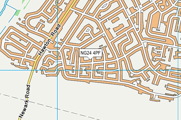 NG24 4PF map - OS VectorMap District (Ordnance Survey)