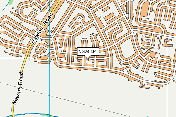 NG24 4PJ map - OS VectorMap District (Ordnance Survey)