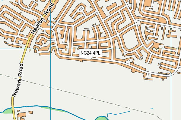 NG24 4PL map - OS VectorMap District (Ordnance Survey)