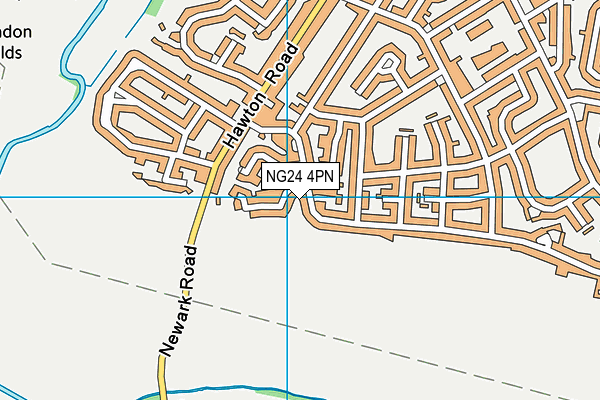 NG24 4PN map - OS VectorMap District (Ordnance Survey)