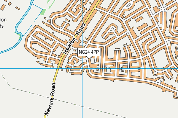 NG24 4PP map - OS VectorMap District (Ordnance Survey)